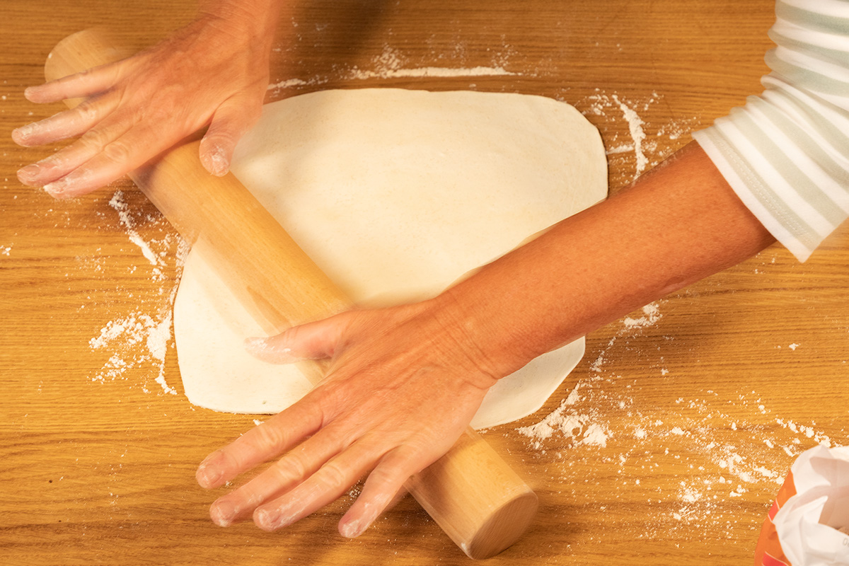 Teig auswallen
